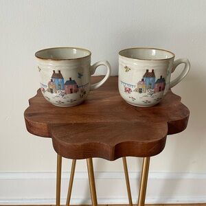 Charming Village Ceramic Mugs Set